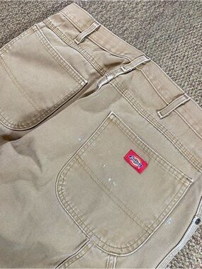 Dickies Men's 37x33 Carpenter light brown relaxed fit pants Utility Pocket